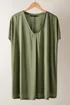 Evans Curve Khaki Green Pleat Front Modal Rich Top - Size 30-32 Image 5