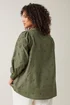 EVANS Curve Khaki Green Broderie Cotton Blouse - Size 18 Image 3