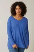 Evans Curve Blue Premium Ribbed Modal Blend Swing Top - Size 16 Image 2