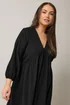 Evans Curve Black Crepe Midi Dress - 16 Image 4