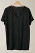 Evans Curve Black Plisse Pleat Front Top - Size 20 Image 5
