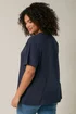 Evans 2 Pack Curve Navy Blue & White V-Neck Modal Rich T-Shirts - Size 26-28 Image 5