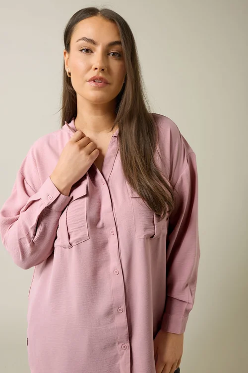 EVANS Curve Pink Utility Pocket Shirt - Size 16 Image 4