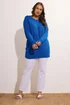 Evans Curve Cobalt Blue Batwing Sleeve Jumper - Size 18 Image 2