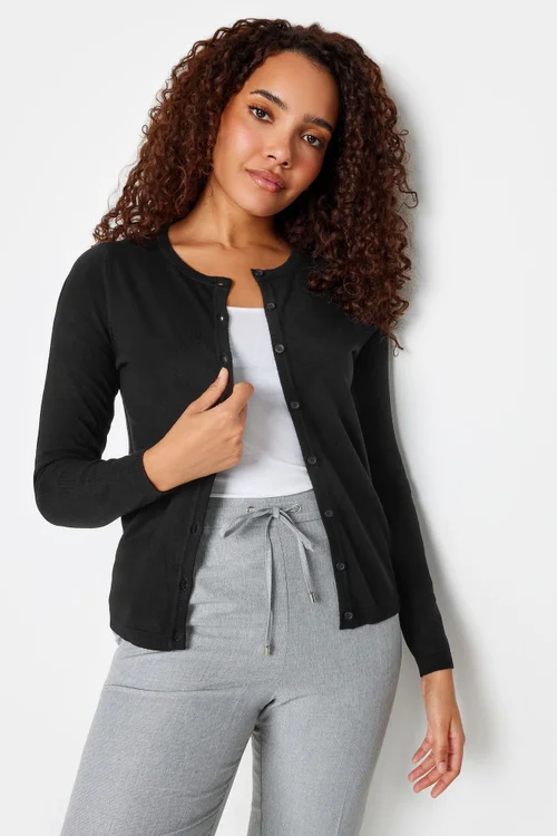 M&Co Black Button Down Cardigan - Size 14-16 Image 1