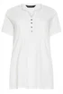 M&Co White Cotton Short Sleeve Henley Top - Size 26-28 Image 5
