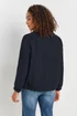 M&Co Navy Blue Boucle Bomber Jacket - 16 Image 3