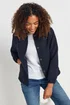 M&Co Navy Blue Boucle Bomber Jacket - 16 Image 4