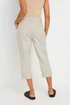M&Co Natural Brown Cool Cotton Poplin Cropped Trousers - 18/L31 Image 3