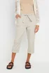 M&Co Natural Brown Cool Cotton Poplin Cropped Trousers - 18/L31 Image 1