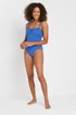 M&Co Cobalt Blue Zebra Textured Swimsuit - Size 16 Image 3