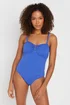 M&Co Cobalt Blue Zebra Textured Swimsuit - Size 16 Image 5