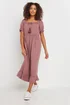 M&Co Pink Acid Wash Tassel Detail Dress - 18 Image 2