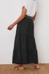 M&Co Black Dobby Tiered Maxi Skirt - Size 14 Image 4