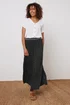 M&Co Black Dobby Tiered Maxi Skirt - Size 14 Image 3