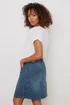 M&Co Blue Mid-Wash Denim Skirt - Size 20 Image 3