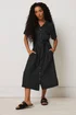 M&Co Petite Black Linen Shirt Dress - 16 Image 2