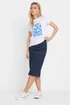 M&Co Petite Indigo Blue Midi Denim Skirt - Size 16 Image 3