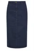 M&Co Petite Indigo Blue Midi Denim Skirt - Size 16 Image 2