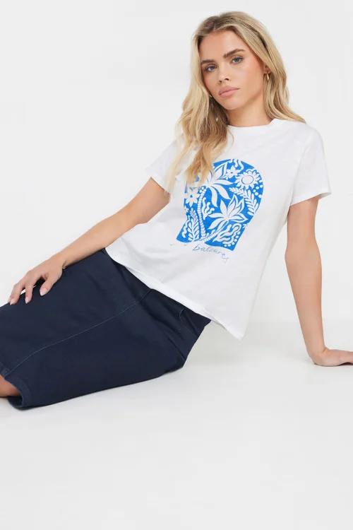 M&Co Petite Indigo Blue Midi Denim Skirt - Size 16 Image 5