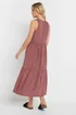 M&Co Petite Pink Acid Wash Tiered Dress - 8 Image 3