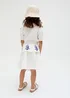 Raffya Kids White Ally Paneled Waist Embroidered Skirt (3-9 Years) - Age 7 Years Image 2