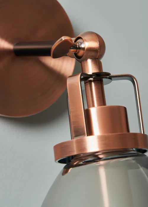 INLIGHT DECLYN Glass Wall 1 Light Copper & Smoke (25cm x 15cm) - One Size Image 3