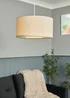 INLIGHT HARLE Easyfit Linen Shade with Diffuser Grey (20cm x 40cm) - One Size Image 1