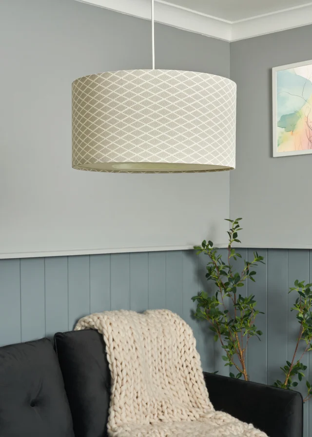 INLIGHT HARLE Easyfit Linen Shade with Diffuser Grey (20cm x 40cm)