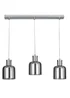INLIGHT JAVARI 3 Light Diner Pendant Chrome & Smoke (40-100cm x 70cm) - ONZ Image 5