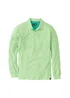 Cotton Traders Pale Lime Long Sleeve Polo Shirt - Small Image 1