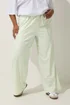 Yours Limited Collection Curve Mint Green & Pink Stripe Wide Leg Trousers - 16 Image 2