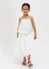 Raffya Kids White Rufa Spaghetti Strap Windowpane Check Cami (3-9 Years) - Age 5 Years Image 4