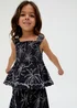 Raffya Kids Black Sia Shirred Floral Print Co-ord Set (3-9 Years) - Age 5 Years Image 5
