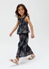 Raffya Kids Black Sia Shirred Floral Print Co-ord Set (3-9 Years) - Age 5 Years Image 1