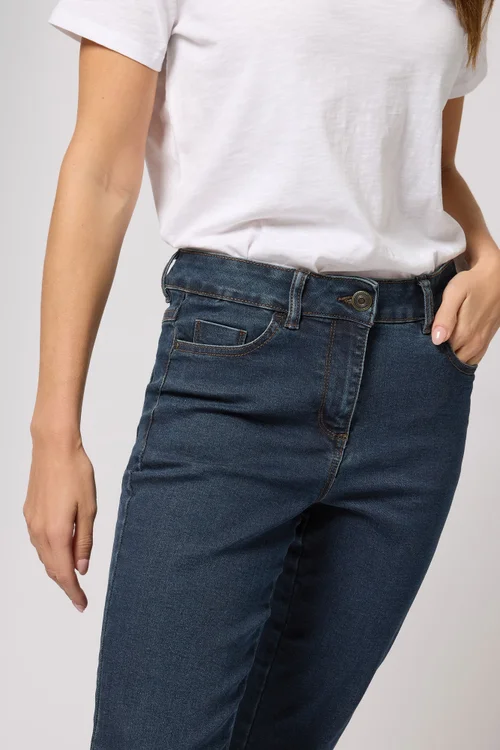 M&Co Indigo Blue Bootcut Jeans - 22/L31 Image 3