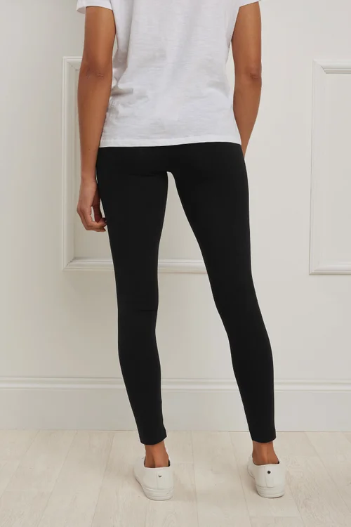 M&Co Black Premium Leggings - 8/L27 Image 4