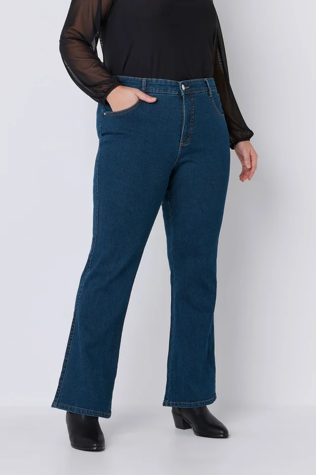Evans Curve Fit Indigo Bootcut Jeans