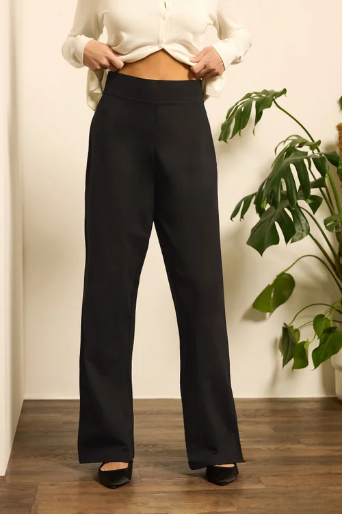 M&Co Black Wide Leg Yoga Pants - 12/L31 Image 1
