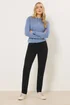 Long Tall Sally Black Washed UNA Stretch Mom Jeans - 10/L36 Image 1