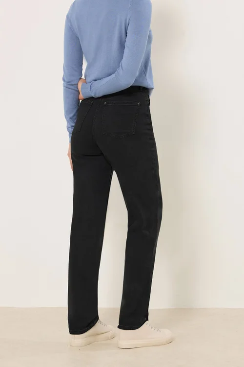 Long Tall Sally Black Washed UNA Stretch Mom Jeans - 10/L36 Image 3