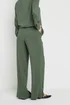 Long Tall Sally Khaki Green Linen Tie Waist Trousers - Size 22, Leg 34 Image 3