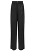 Long Tall Sally Black Linen Pleated Wide Leg Trousers - Size 14, Leg 36 Image 5