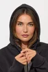 Long Tall Sally Black Cotton Longline Hoodie - 12 Image 4