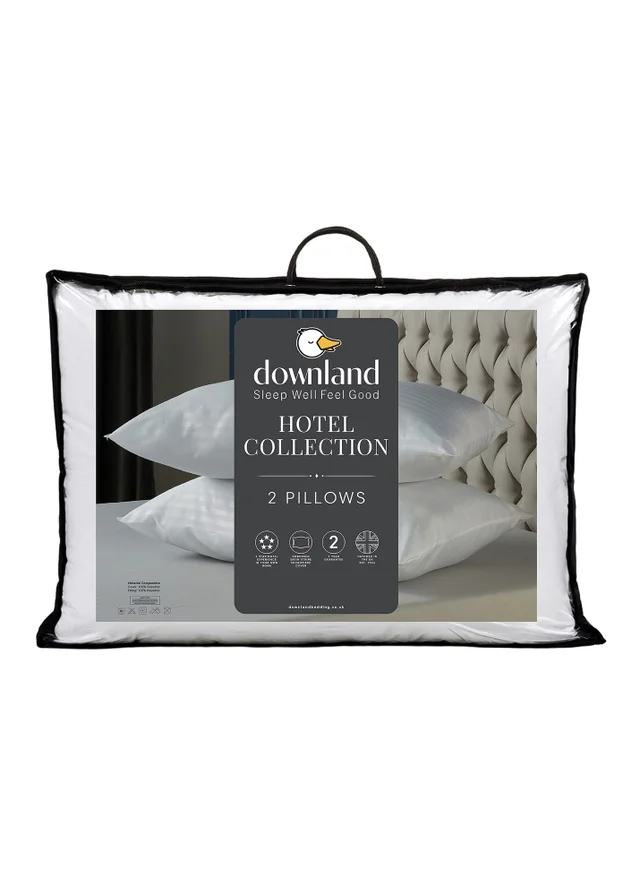 Downland White Hotel Collection Pillow Pair