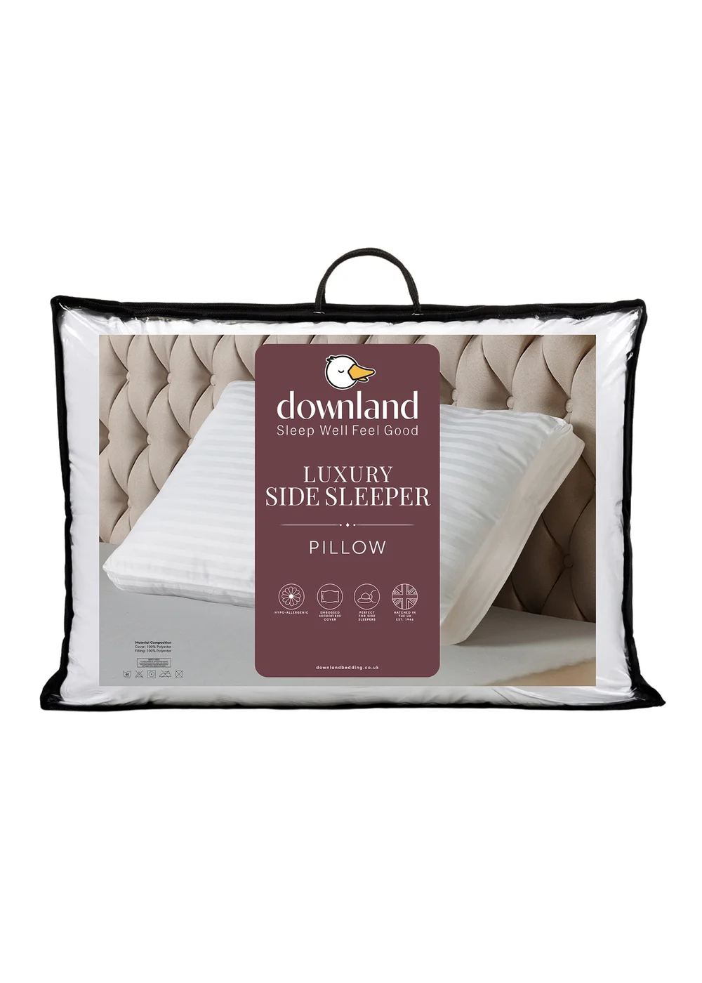 Downland White Side Sleeper Pillow Image 1