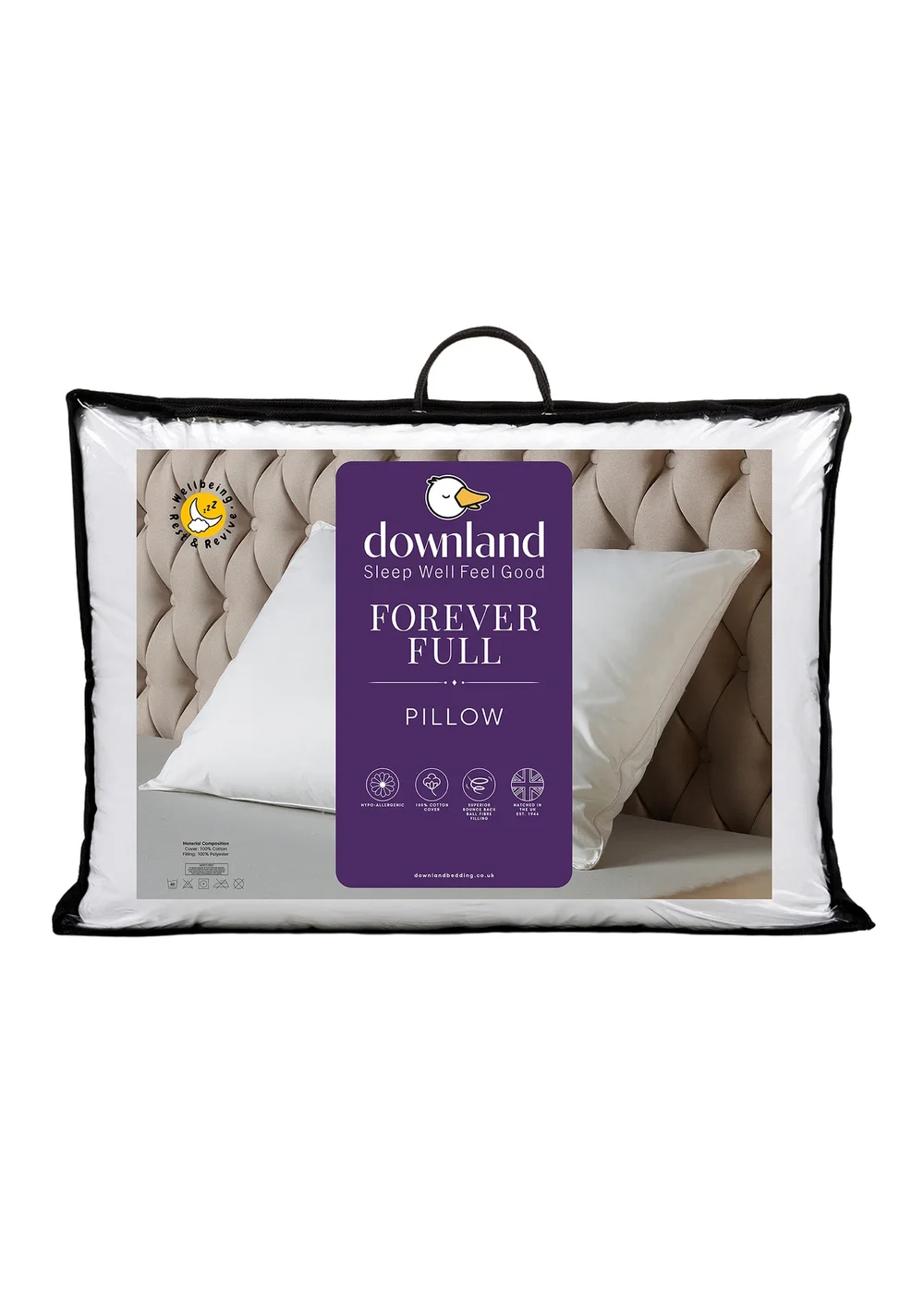 Downland White Forever Full Pillow Image 1