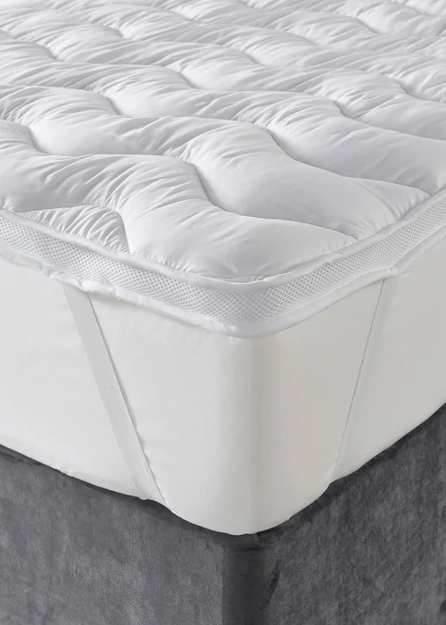 Downland White Air Flow Mattress Topper - Single Image 2