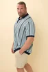BadRhino Blue & White Stripe Knitted Revere Collar Shirt - 2SF Image 4