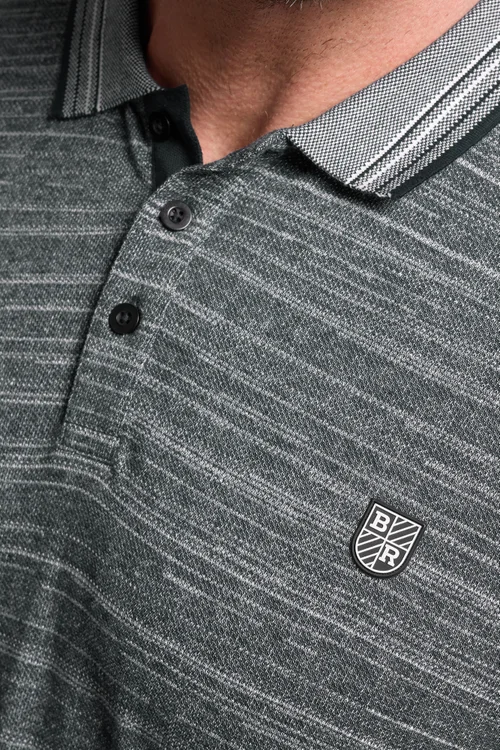 BadRhino Navy Blue Jacquard Polo Shirt - 2SF Image 4